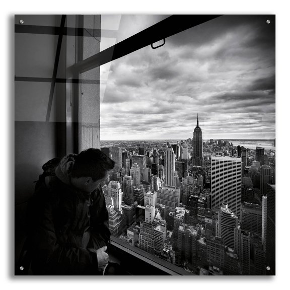Epic Art 'NYC Manhattan View' by Nina Papiorek, Acrylic Glass Wall Art, 36"x36"