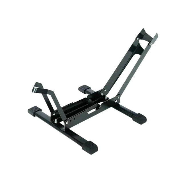 Soporte de suelo para bicicleta, organizador de almacenamiento, soporte estable negro, estante de estacionamiento portátil de acero resistente para