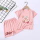 thumbnail image 4 of Kirby-Conjunto de pijama de dibujos animados para niña, ropa de dormir cómoda, camiseta rosa, pantalones cortos de manga corta, 4 of 5