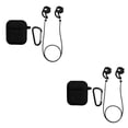 thumbnail image 4 of jesticaly Silicone Wireless for True Wireless Earphone Cover Box Charging Case black 2Set, 4 of 6