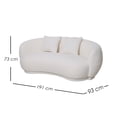thumbnail image 2 of Ilios Innova | Sofá Bold Curvo Blanco 3 Plazas Moderno con Diseño Orgánico, Estructura de Madera con Tapizado en Textil Premium y Diseño Minimalista., 2 of 9