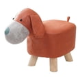 thumbnail image 2 of Animal Footstool Footrest Ottoman Wood Multifunctional Cute Cartoon Room Decor Bench for Porch, Living Room, Entryway, Guest Room, Bedroom red puppy, 2 of 8
