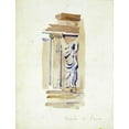 thumbnail image 2 of Mackintosh, Charles Rennie 19x24 Gold Ornate Wood Framed with Double Matting Museum Art Print Titled - Study of an Angel Statue, 2 of 4