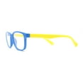 thumbnail image 3 of Kids Soft TR90 Plastic Rectangle Blue Light Filtering Computer Glasses Blue Yellow, 3 of 4