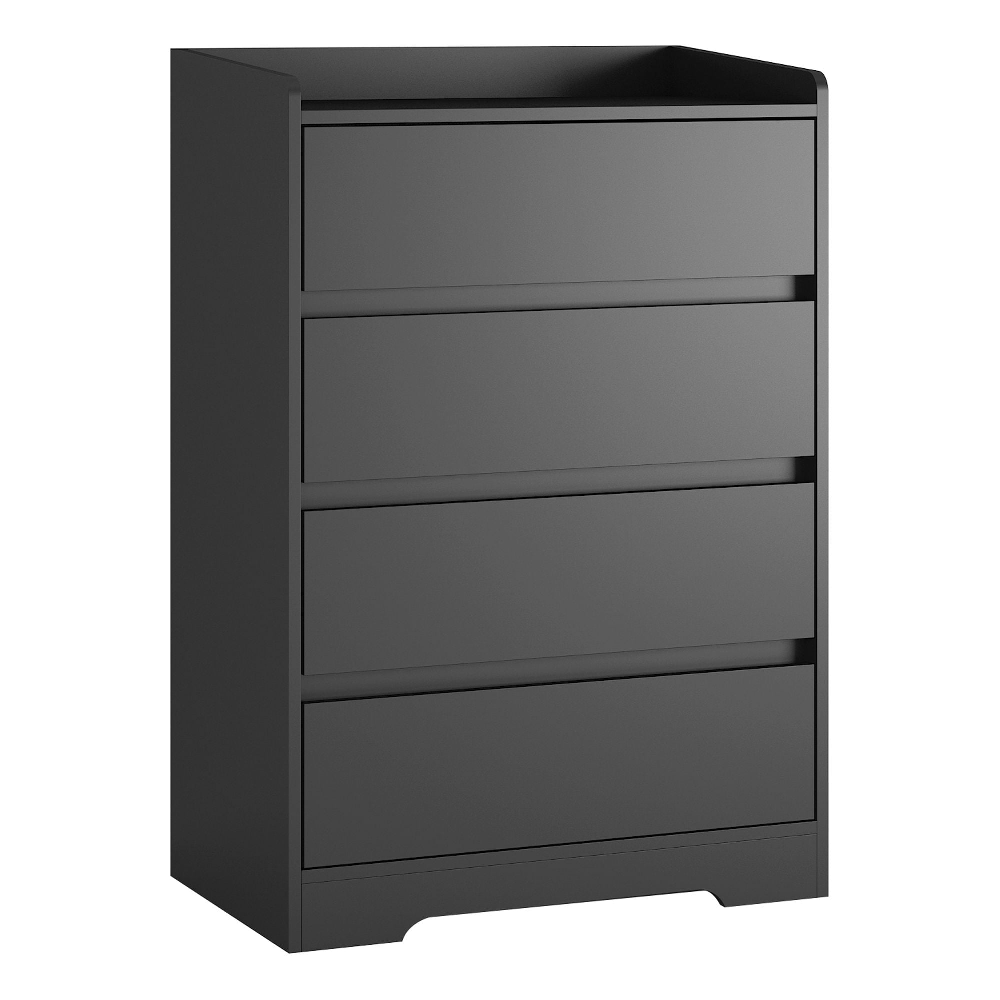 Aukfa Wood 4 Drawer Dresser,Chest of Drawer with Anti-fall Device, Black -  Walmart.com