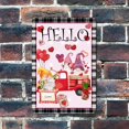 thumbnail image 3 of Letreros de metal retro "Hola, amor, San Valentín", camión rojo, corazón, globo, placa de metal, divertido gnomo de San Valentín, 12 x 8, 3 of 5