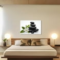 thumbnail image 4 of ZHONGYUTONG Zen Canvas Wall Art Black Stones with Magnolia Blossoms Picture Prints Nature Spiritual Painting Spa Artwork for Meditation Room Decor Framed (24.00" x 36.00"), 4 of 6