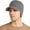 Grey, variant on Men's Winter Visor Hat Beanie Hat with Earflaps Knitted Baseball Cap Short Brim Ski Hat Warm Fleece Lining Hat
