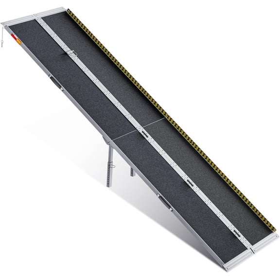 10ft Aluminum Multi-Folding Wheelchair Scooter Mobility Ramp Portable Non-Slip