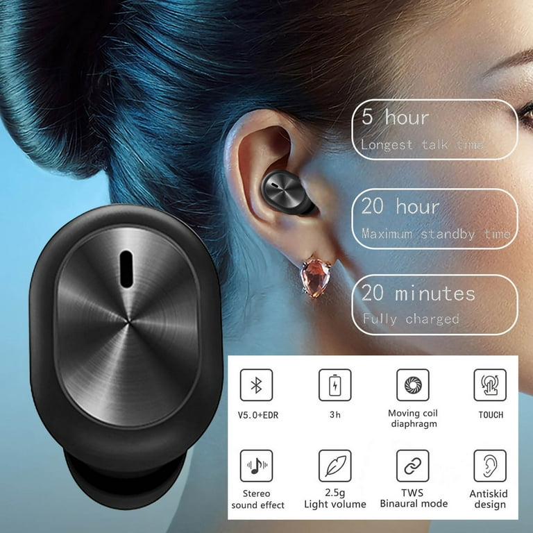 Recon Earbuds F911 Bluetooth 5.0 Mini Wireless Earphone Macaron Color  In-Ear Single Ear Earbuds Bluetooth Compatible Stereo Headset Bunny Ear  Clips