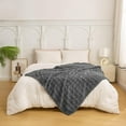 thumbnail image 4 of Luxury 3D Bubble Throw Blanket 2lb,All Ages,Home Decoration, (Grey,50 * 60inches), 4 of 19