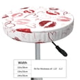 thumbnail image 4 of Balery Red Lips Fundas de asiento para taburete de bar redondo de tela de terciopelo ajustables que protegen de arañazos y manchas para sillas de 14 a 17 pulgadas.-13 inch, 4 of 7