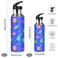 thumbnail image 2 of Yayeee 33oz Insulated Water Bottle Double Wall Stainless Steel with Flip Straw Lid, Colorful Cartoon Planets, 2 of 7