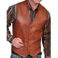 thumbnail image 1 of Men's Autumn Fashion Cowboy Faux Leather Vest, 1 of 3