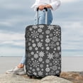 thumbnail image 7 of Hirioo simple white Snowflake for Elasticity Suitcase Cover (No luggage Included) Durable Luggage Protector Fits 18-32 Inch Luggage-Medium, 7 of 7