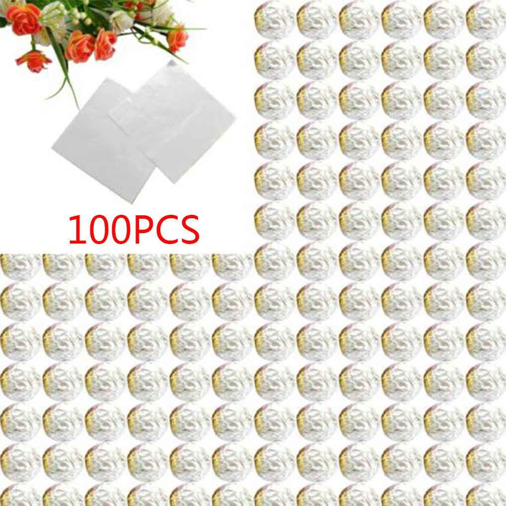 100pcs Square Aluminum Foil Wrappers Colorful Package for Sweets Candy Chocolate Lollipops
