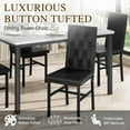thumbnail image 2 of Baxluxe Marble Dining Table Set for 4, Gray Faux Marble Kitchen Table and Chairs Set, 5 Pieces Rectangle Dining Table with 4 Leather Dining Chairs, Dining Set for Small Space, Pub, Gray+Black, 2 of 7