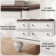 thumbnail image 4 of Joaxswe 4-Piece Bedroom Furniture Set, Nightstand with USB Charging & 3 Drawers, Tall 6-Drawer and Wide 6-Drawer Dresser with Anti-Tip Safety - White, 4 of 9