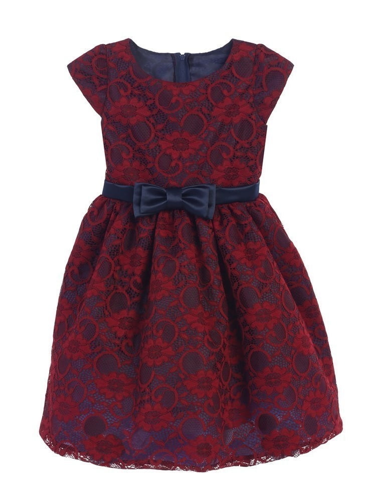 2t burgundy dress