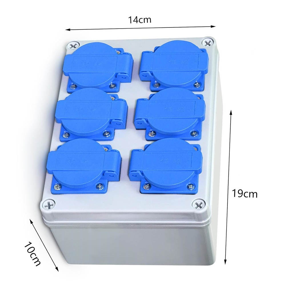 Clupup Household Outdoor Waterproof 220-250V 16A Distributor Socket Box Wall Mounted Home Electric Car Charging Sockets Box