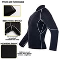 thumbnail image 4 of Falleo Clearance Men Long Sleeve Wetsuit Top Jacket Elastic Breathable Diving Clothes Diving Top L Size, 4 of 5