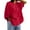 Red, variant on ManxiVoo Classic Vintage Women's Linen Shirt Relaxed Fit Button Down with Roll Tab Sleeves for Everyday Elegance XXL Size Blue