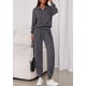 thumbnail image 4 of Conjunto Deportivo PRETTYGARDEN Sudadera con Cierre y Pantalones Jogger Gris L, 4 of 8