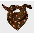 thumbnail image 3 of Bimba Brown Fox & Leaves Kids Printed Pure Silk Scarf For Hair Neck Head Bandanas For Women 40 x 40 Inches, 3 of 6