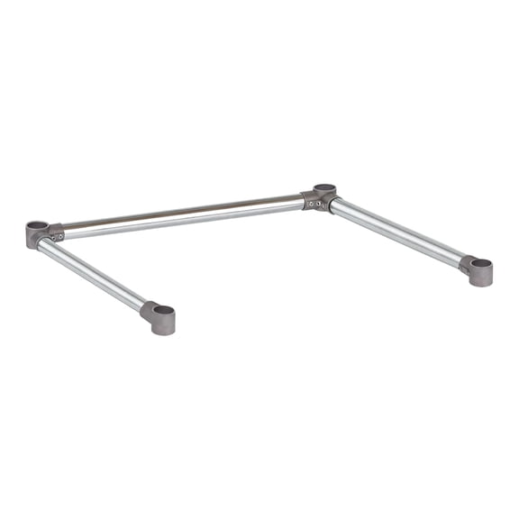 DuraSteel Open Base Work Table Bracing - 30 x 30 Inch Table Stabilizing Leg Cross Braces - Fits Commercial Food Prep Stainless Steel or Maple Wood Worktable