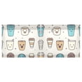 thumbnail image 3 of Cute Coffee and Desserts Pattern Kitchen Curtains Tier Set 27x24 Inch 2 Panels Semi Sheer Light Filtering Privacy UV Protection, 3 of 8