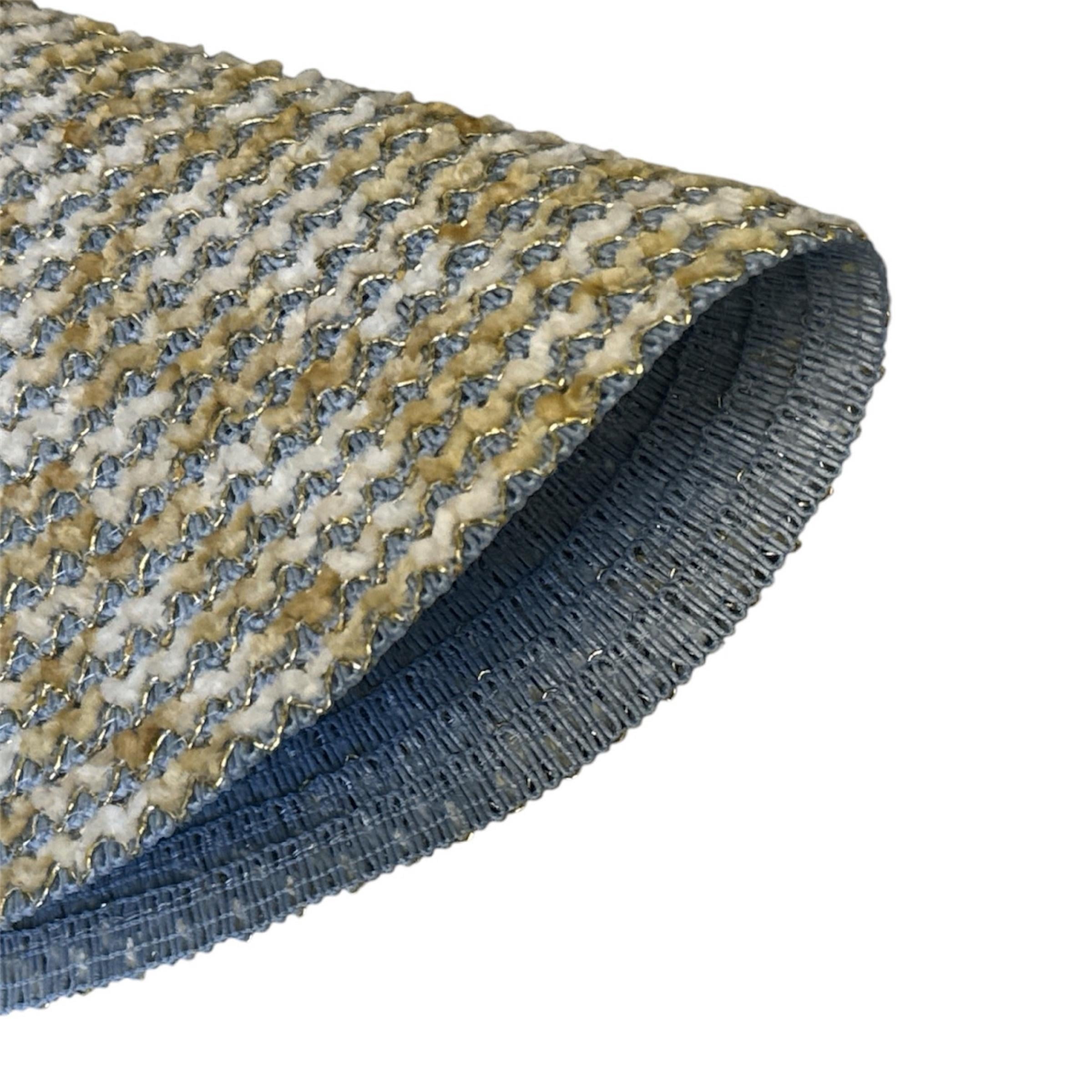 Dainty Home Set of 4 Placemats | Elegant and Durable | 15x15 in Round Woven Non-Slip Washable Place Mats | Tear-Resistant Heat | Resistant Placemats
