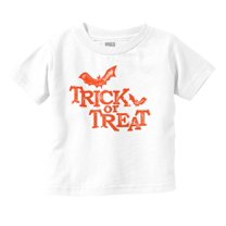 Happy Halloween Trick or Treat Bats Toddler Boy Girl T Shirt Infant Toddler Brisco Brands 12M