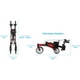 thumbnail image 3 of NOVA Medical Dragon Fold n’ Go Rise UP Rollator, Upright Rolling Walker Red, 3 of 6