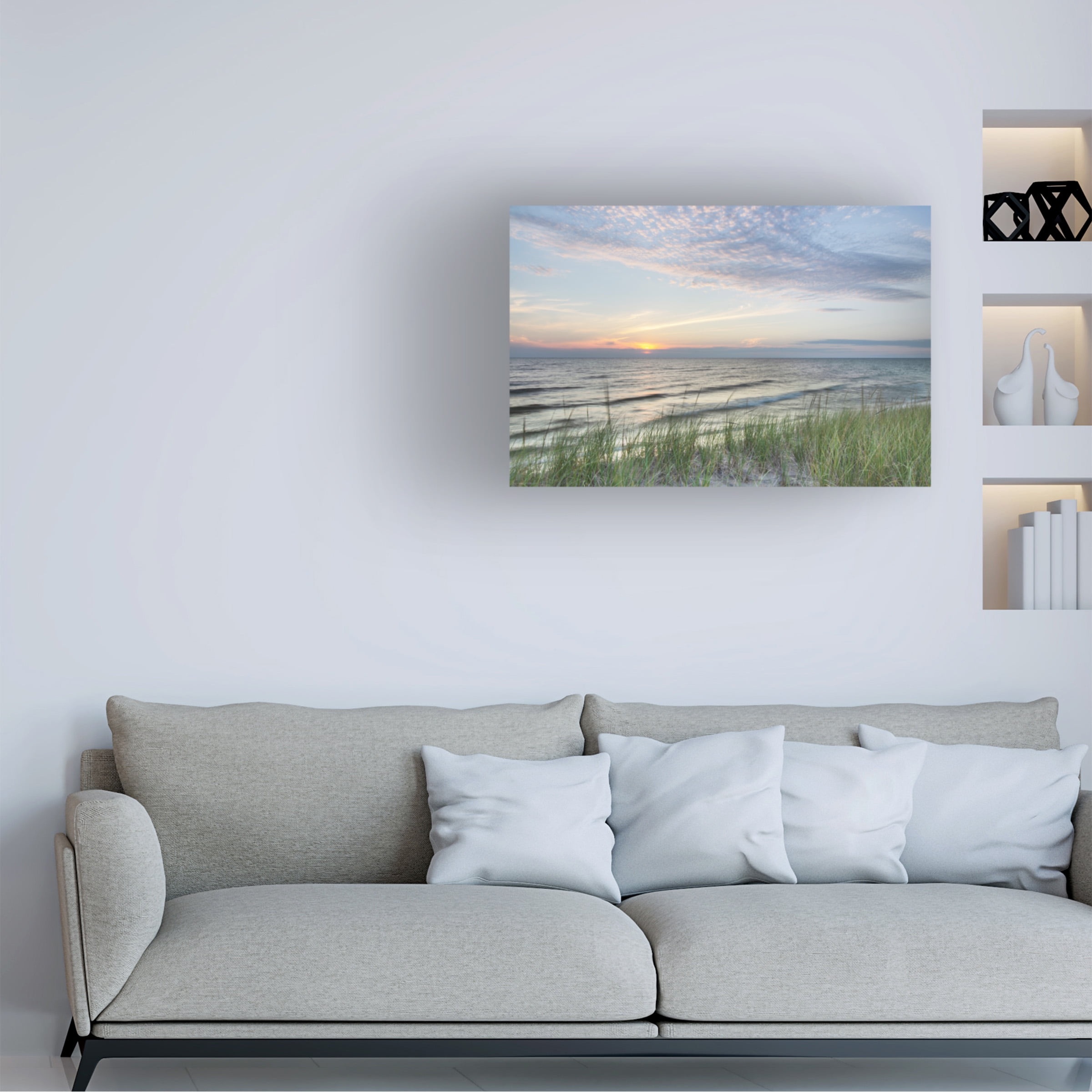 Alan Majchrowicz 'Lake Michigan Sunset III' Canvas Art