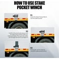 thumbnail image 5 of AOILE Trailer Stake Pocket Winch, 16,200 LBS Capacity Heavy-Duty Steel Winch with 4 Cotter Pin Holes, sui ts 5" Stake Pockets for Flatbed Truck Tie-Downs, 2–8 Pack, 5 of 7