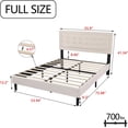 thumbnail image 6 of alazyhome Velvet Upholstered Platform Bed Frame Full Size with Button Tufting Headboard , Easy Assembly, Beige, 6 of 6
