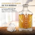 thumbnail image 2 of Vasos de Vidrio para Whisky Whiskey Town Decantador de Cristal 860 ml 4 Vasos de Cristal 300 ml, 2 of 3