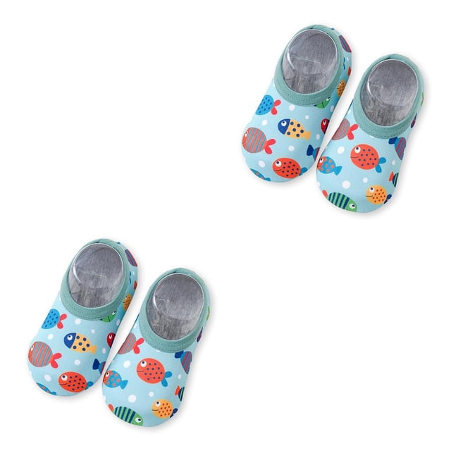 Zapatillas de agua Toystoory 1 par para niños suela de silicona antideslizante portátil zapatos de natación para el hogar surf pesca (Type18 NO18)