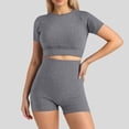 thumbnail image 2 of Toome Women's 2 Piece Seamless Workout Set, High Waisted Yoga Pants and Sports Bra Gym Outfit, Ribbed Athletic Tracksuit for Fitness & Active Wear, 2 of 4