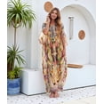 thumbnail image 2 of Sunforyou Chiffon Kaftan Dresses Plus size Swimsuit Coverup 2026 Summer Moo moo Dress for Women Caftan Loungewear, 2 of 5
