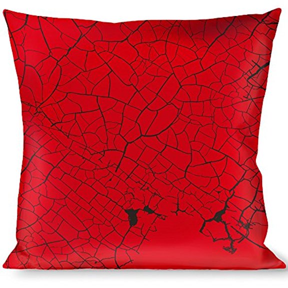 Buckle-Down Throw Pillow - Elephant Crackle Red