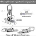 thumbnail image 3 of 2025 Latest Model 2Pcs2000 lbs Load Capacity 304 Stainless Steel Swing Bracket, 3 of 5