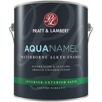Pratt & Lambert Aquanamel Satin Interior/Exterior Enamel Paint - Easy to Clean - 1 Gal, Pastel Base