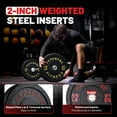 thumbnail image 3 of Bumper Plate 340 LB Set D with Colored Flecks, 2 Inch Standards Weights Plates,High Bounce Low Noise Odorless Weights for Barbell Workouts, Pro Weights for Strength Training., 3 of 7