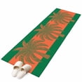 thumbnail image 2 of 2'x6' Rug Runners for Hallways Kitchen, Coconut Tree Non Slip Entryway Beside Floor Carpet Runner, Boho Tropical Orange Green Stripe Summer Washable Laundry Room Bedroom Throw Rugs Mat for Family Pet, 2 of 8