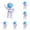 White 6 Packs, variant on Space Mini Figures Erasers Outer Space Stickers For Kids Astronaut Sculpture Toy Erasers For School 2PCS, 2.6 cm×4.3 cm, Gray