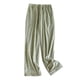 thumbnail image 1 of Pantalones de pijama de franela para mujer para otoño/invierno: pantalones finos de felpa con puños para pareja, con cintura elástica, 1 of 3