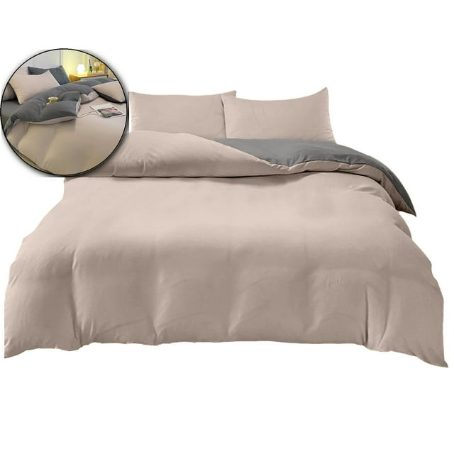 Dvruxg 4-Piece Washed Polyester Bedding Set – Soft, Breathable & Fade-Resistant | Includes Duvet Cover, Fitted Sheet & 2 Pillowcases | Multicolor, Double-Sided Design (Twin/Full Sizes)