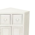 thumbnail image 2 of Wooden Corner Cabinet with 2 Drawers and 2 Doors, White, 2 of 5