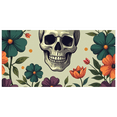 thumbnail image 2 of Skull Themed Floral Banner Backdrop Background Party Decorations for Halloween Events Photography Props Festival Celebrations, 2 of 8